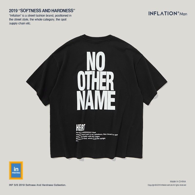 INFLATION Men Clothing Oversize Short Sleeve Tshirt