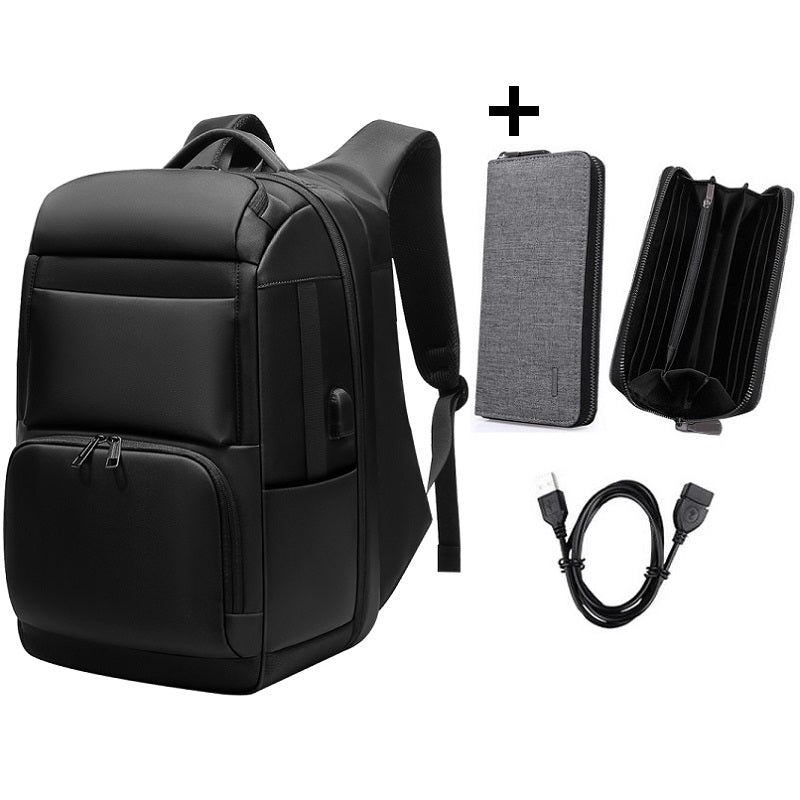Men's backpacks USB interface Shoulders Anti-theft Travel Backpack 15-17 inch waterproof laptop backpack mochila masculina