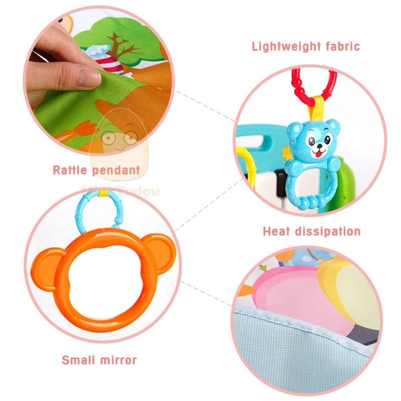 Baby Play Mat Kids Rug Educational Puzzle Carpet With Piano Keyboard And Cute Animal Playmat Baby Gym Crawling Activity Mat Toys