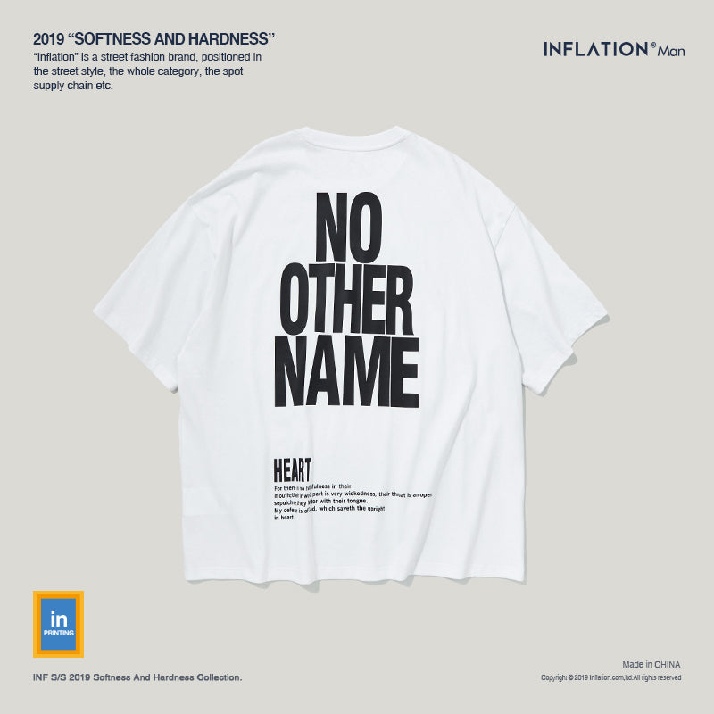 INFLATION Men Clothing Oversize Short Sleeve Tshirt