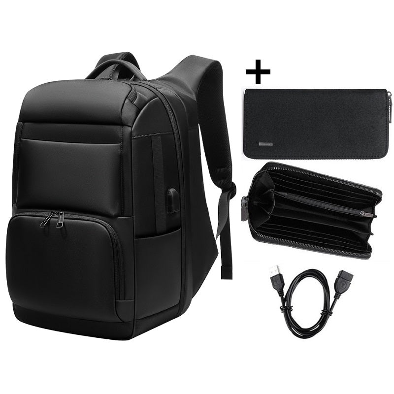 Men's backpacks USB interface Shoulders Anti-theft Travel Backpack 15-17 inch waterproof laptop backpack mochila masculina